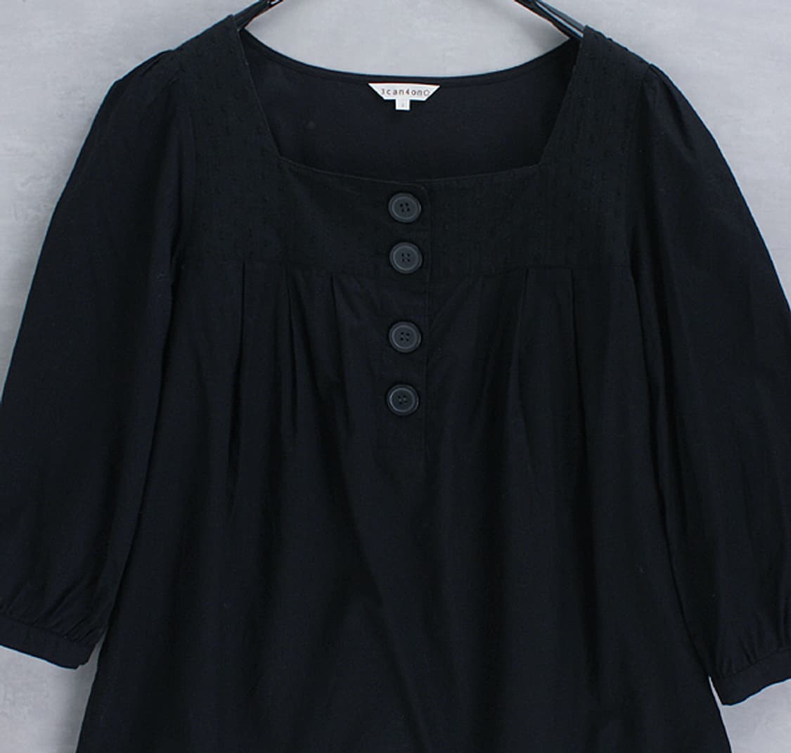 3can4on black cotton top _ S4932 상품이미지2