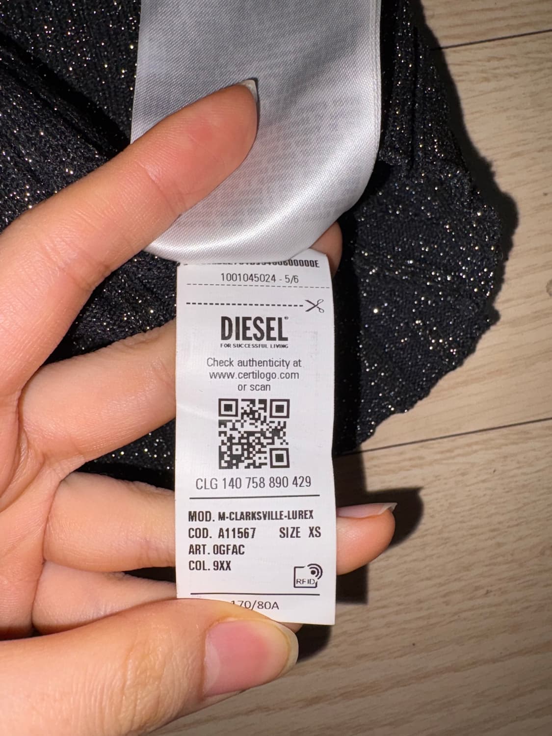 디젤 클락스빌 튜브탑 Diesel Clarksville Lurex Top 상품이미지3