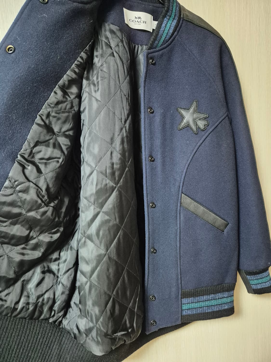 (정품) 코치 리얼양가죽 봄버 자켓 바시티점퍼 XS 상품이미지6