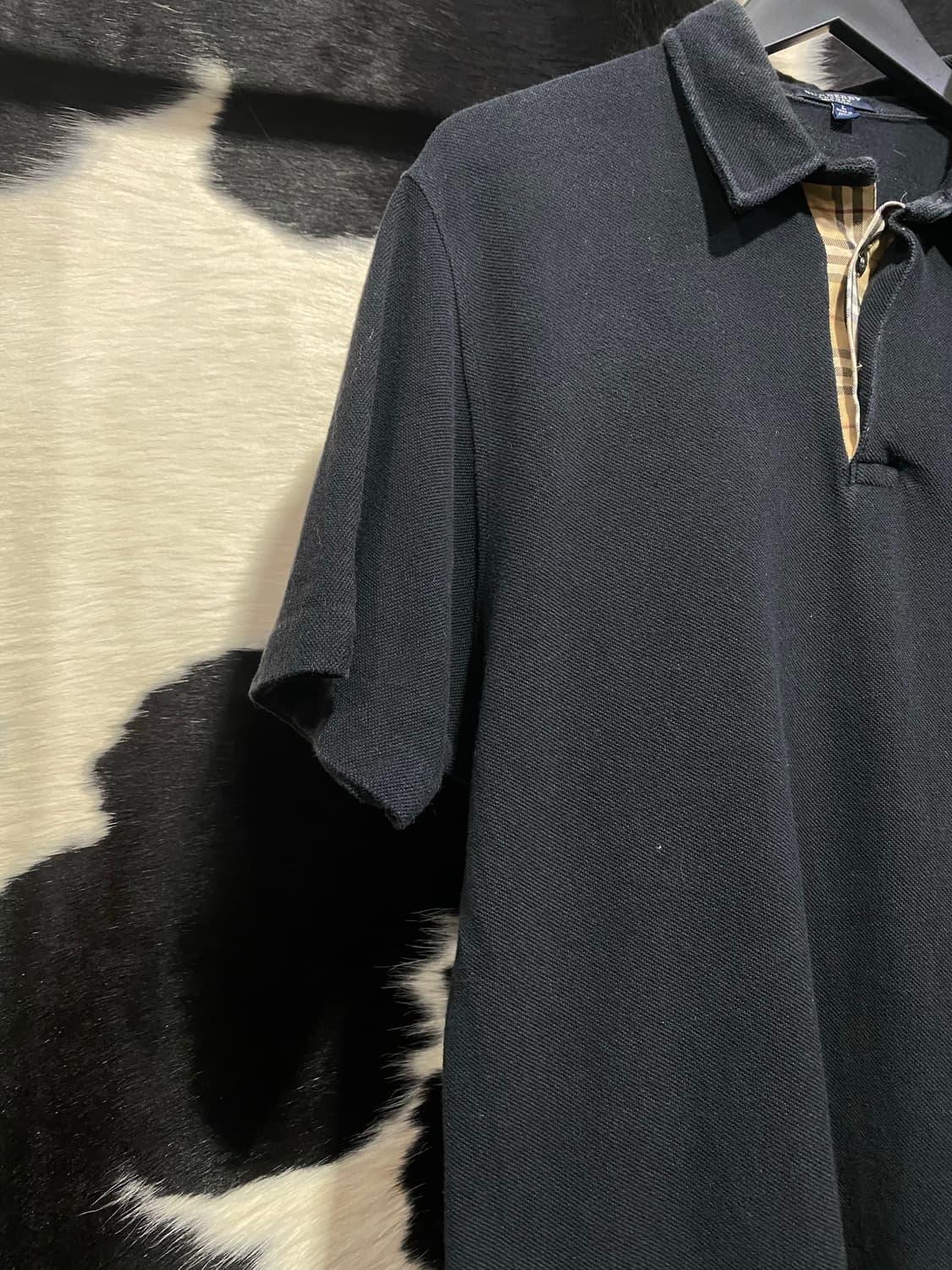 Burberry 칼라 체크배색 반팔 티셔츠 상품이미지4