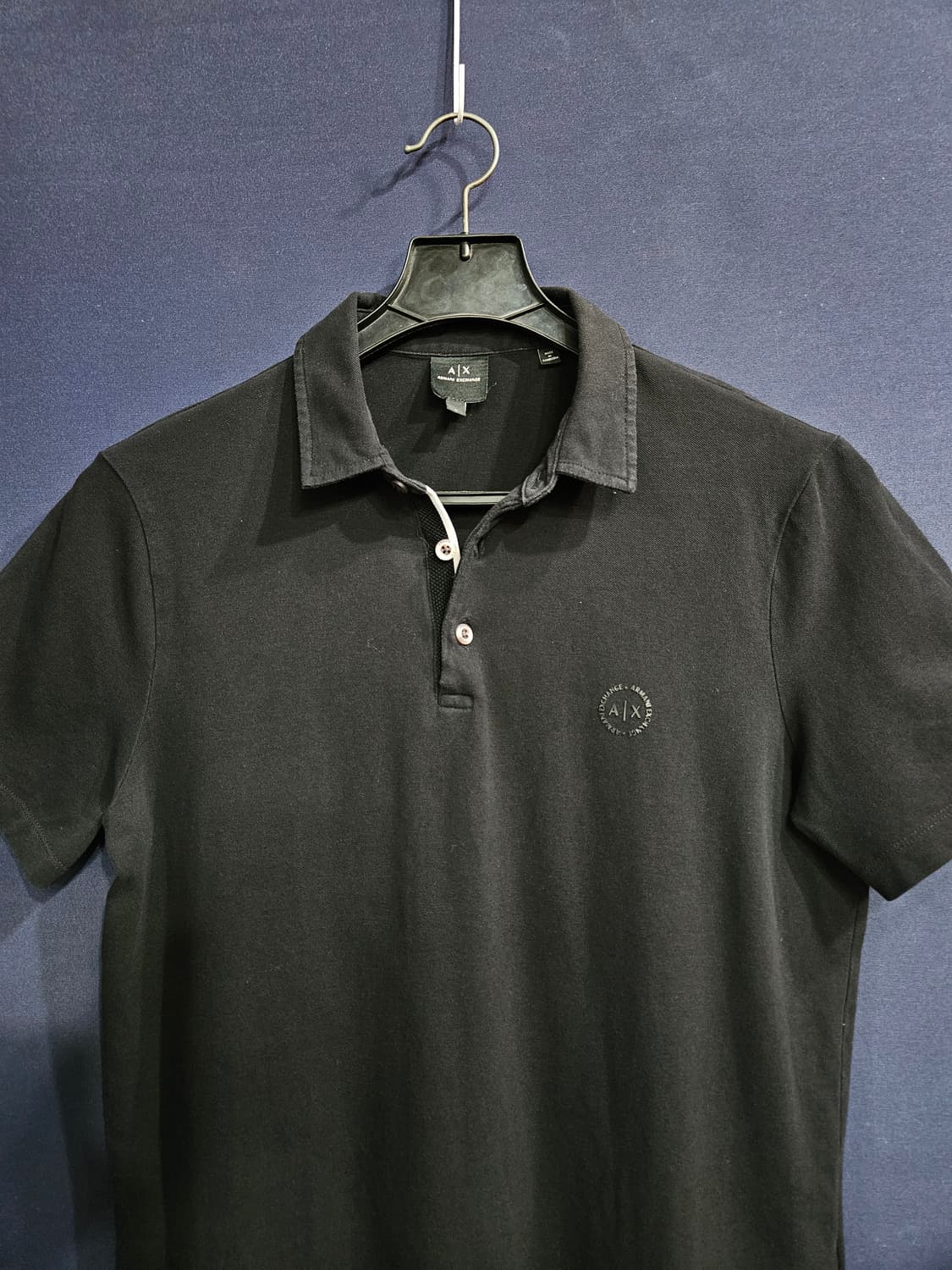 아르마니 익스체인지 블랙 남성 100 카라반팔티 상품이미지6