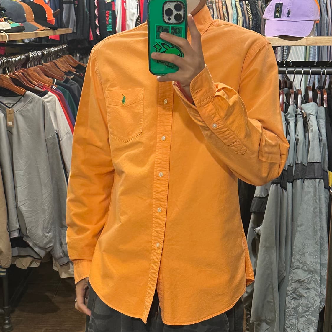 [HI] 폴로 랄프로렌 셔츠 라이트오렌지 상품이미지3