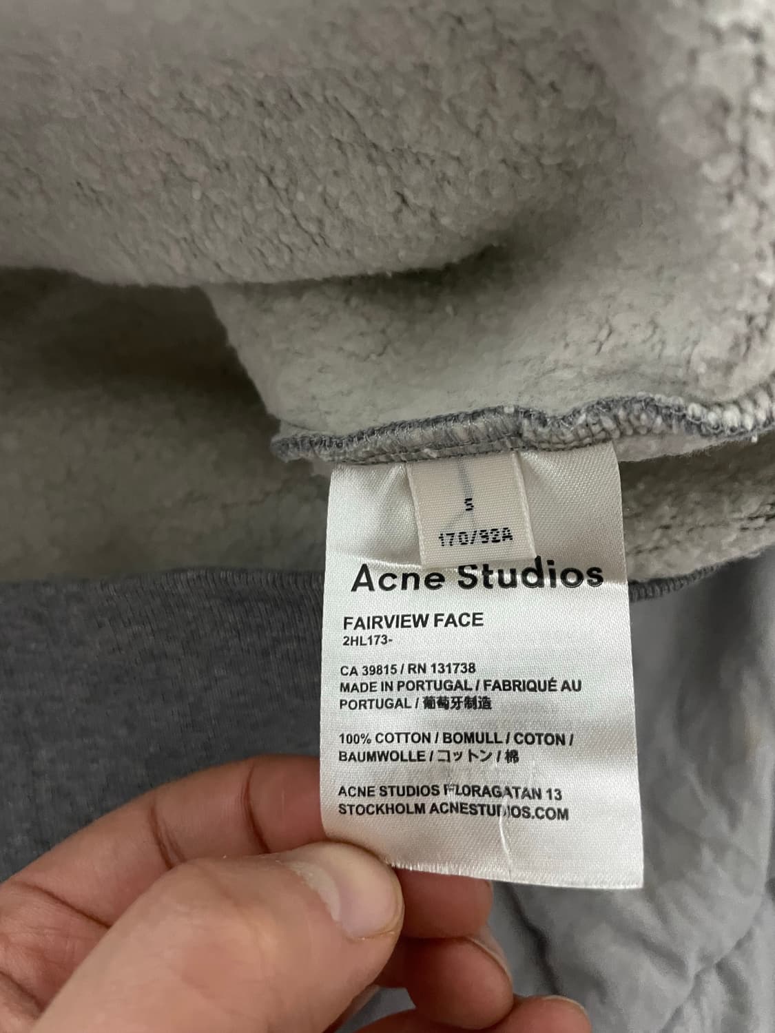 아크네스튜디오 페어뷰 기모 맨투맨 티셔츠 S사이즈 정품 상품이미지3