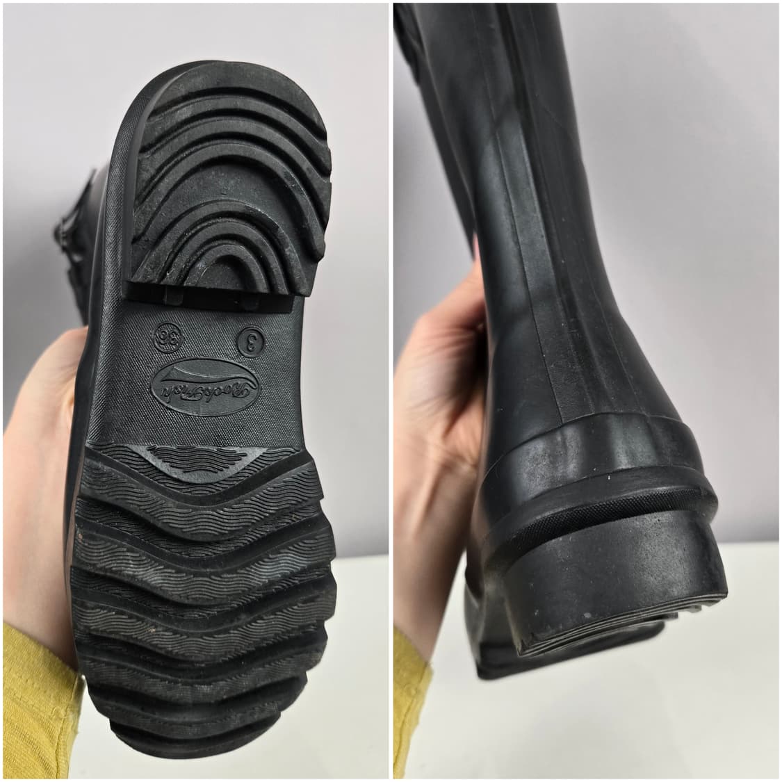 락피쉬 웨더웨어 롱 레인부츠 UK3 (230-235) US36 블랙 상품이미지8