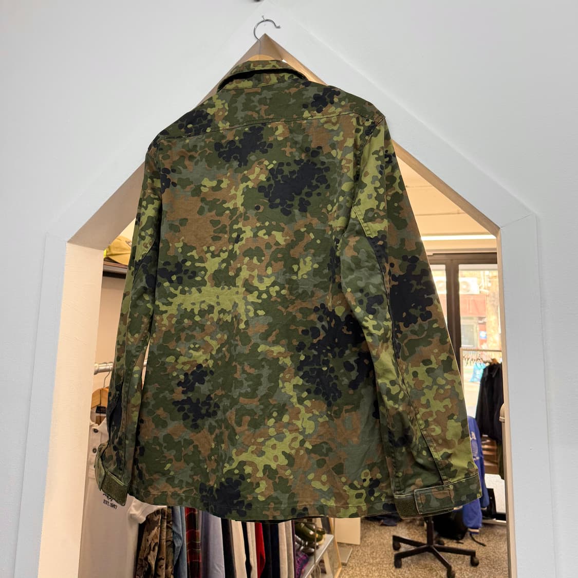 빈티지 독일군 플랙탄 카모 셔츠 자켓 (L)   상품이미지3