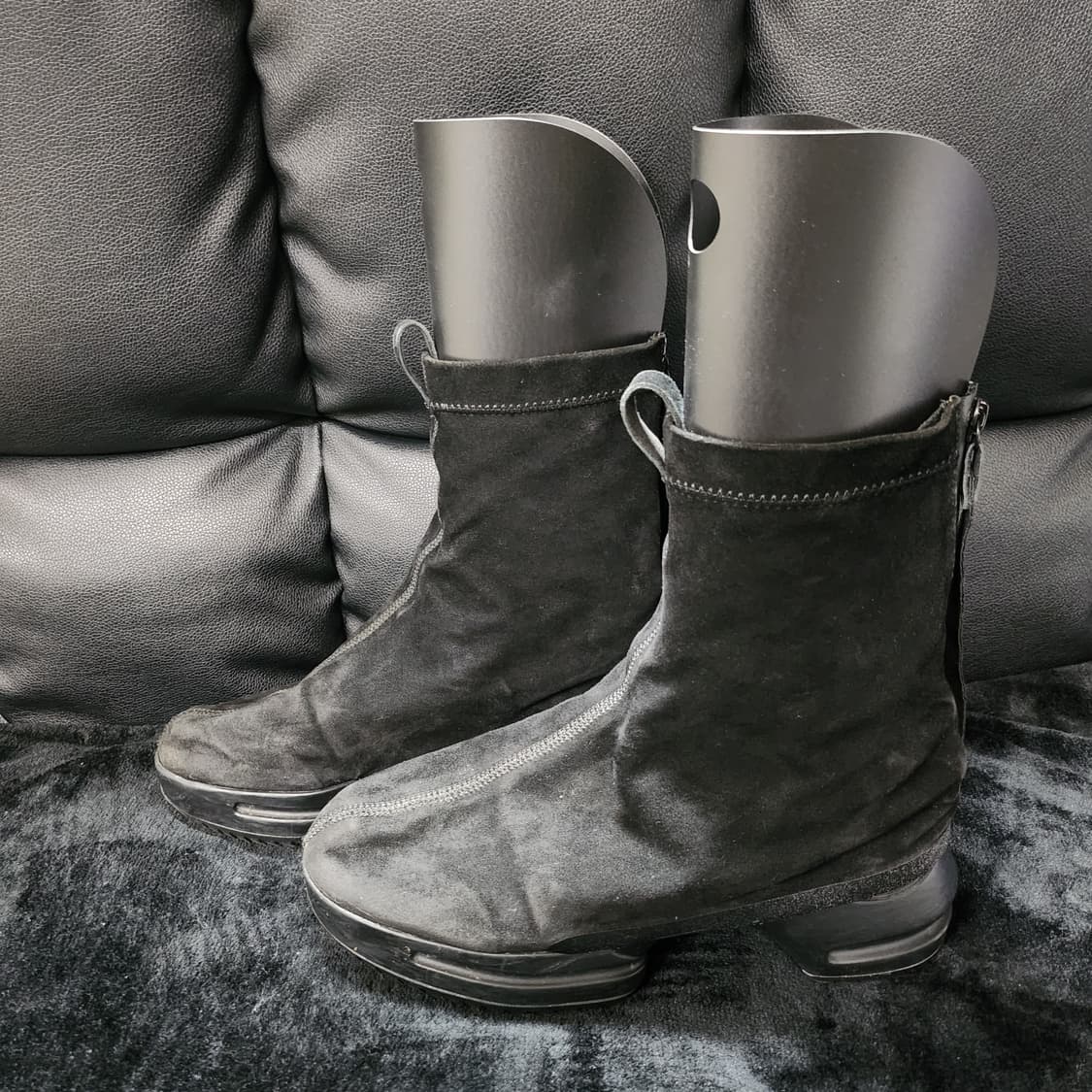 요지야마모토 Y3 블랙 스웨이드 플랫폼 부츠(250) 상품이미지3