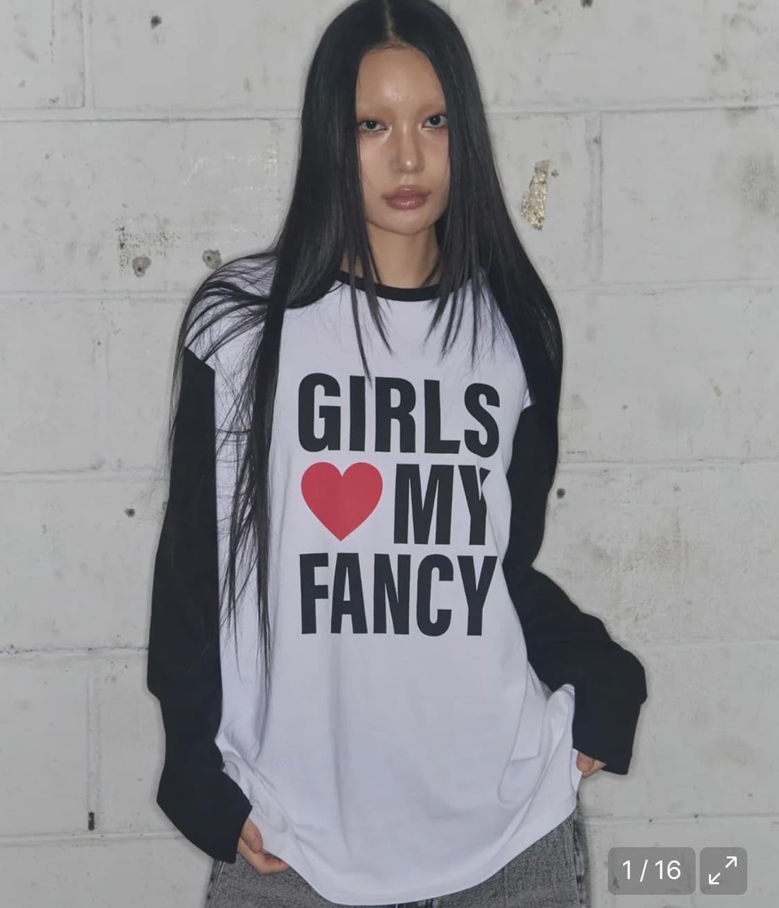 팬시클럽 걸스 마이 팬시 롱슬리브 블랙 상품이미지1