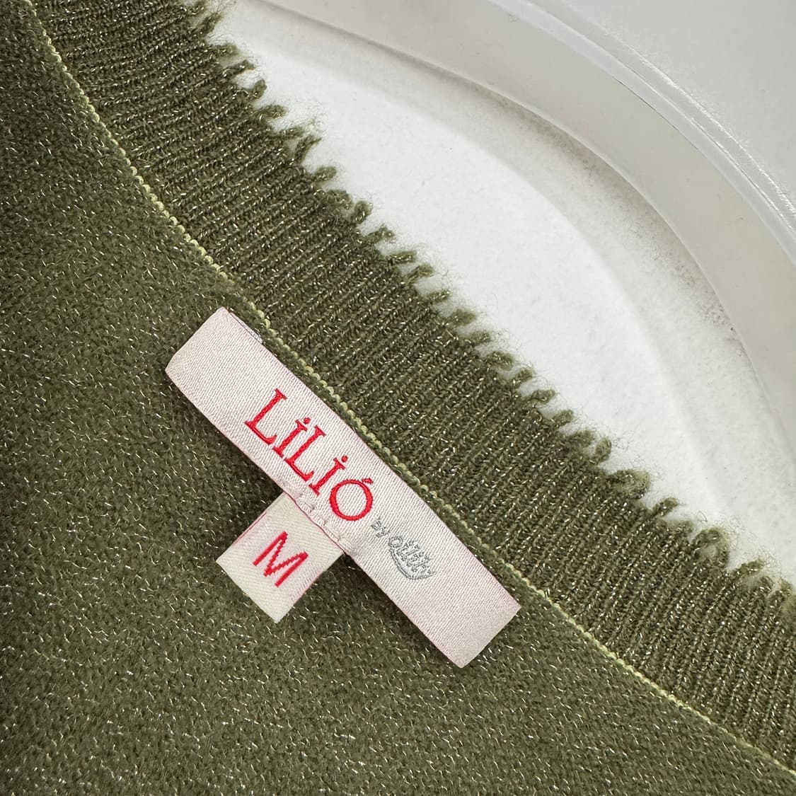 릴리오 by 오일릴리 25 캐시미어 브이넥 니트 (KHAKI) 상품이미지3