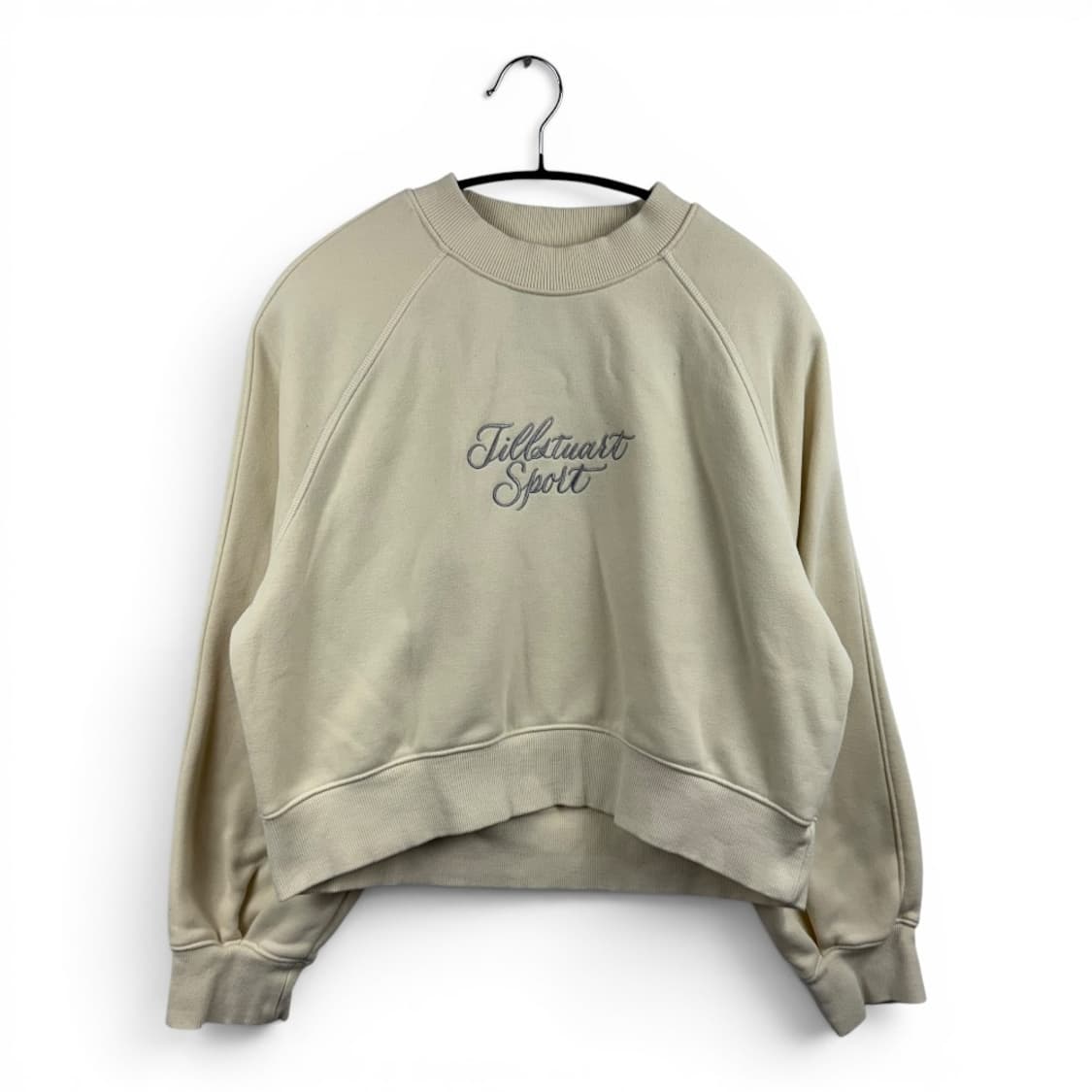 (90) 질스튜어트 스포츠 우먼스 크롭 맨투맨 크림 상품이미지1