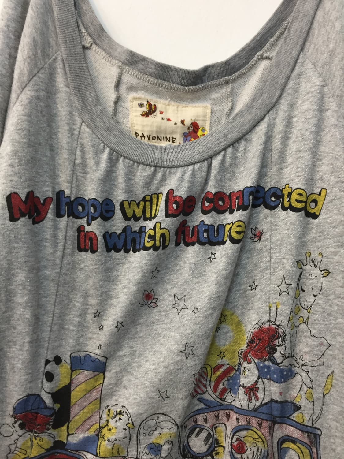 빈티지 카툰 원숄더 티셔츠 상품이미지3