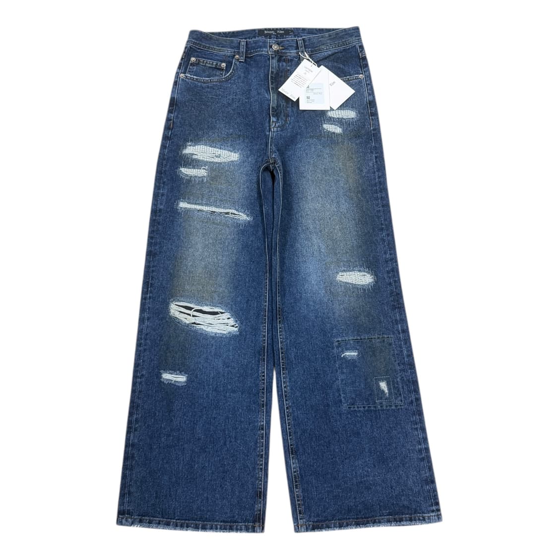 마뗑킴 맨 디스트로이드 빈티지 와이드 데님팬츠 바지 L 상품이미지1