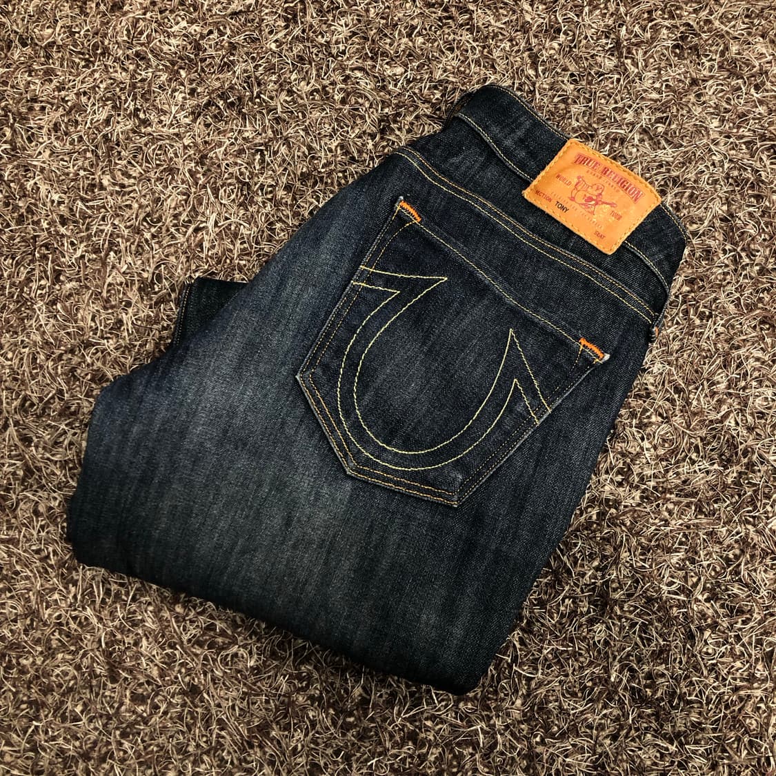 트루릴리전 Tony 슬림 스트레이트 워싱 데님 팬츠 상품이미지1