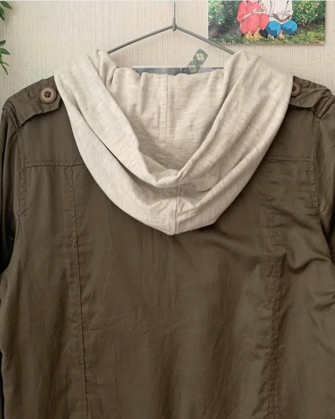 빈티지 후드 카키 자켓 상품이미지2