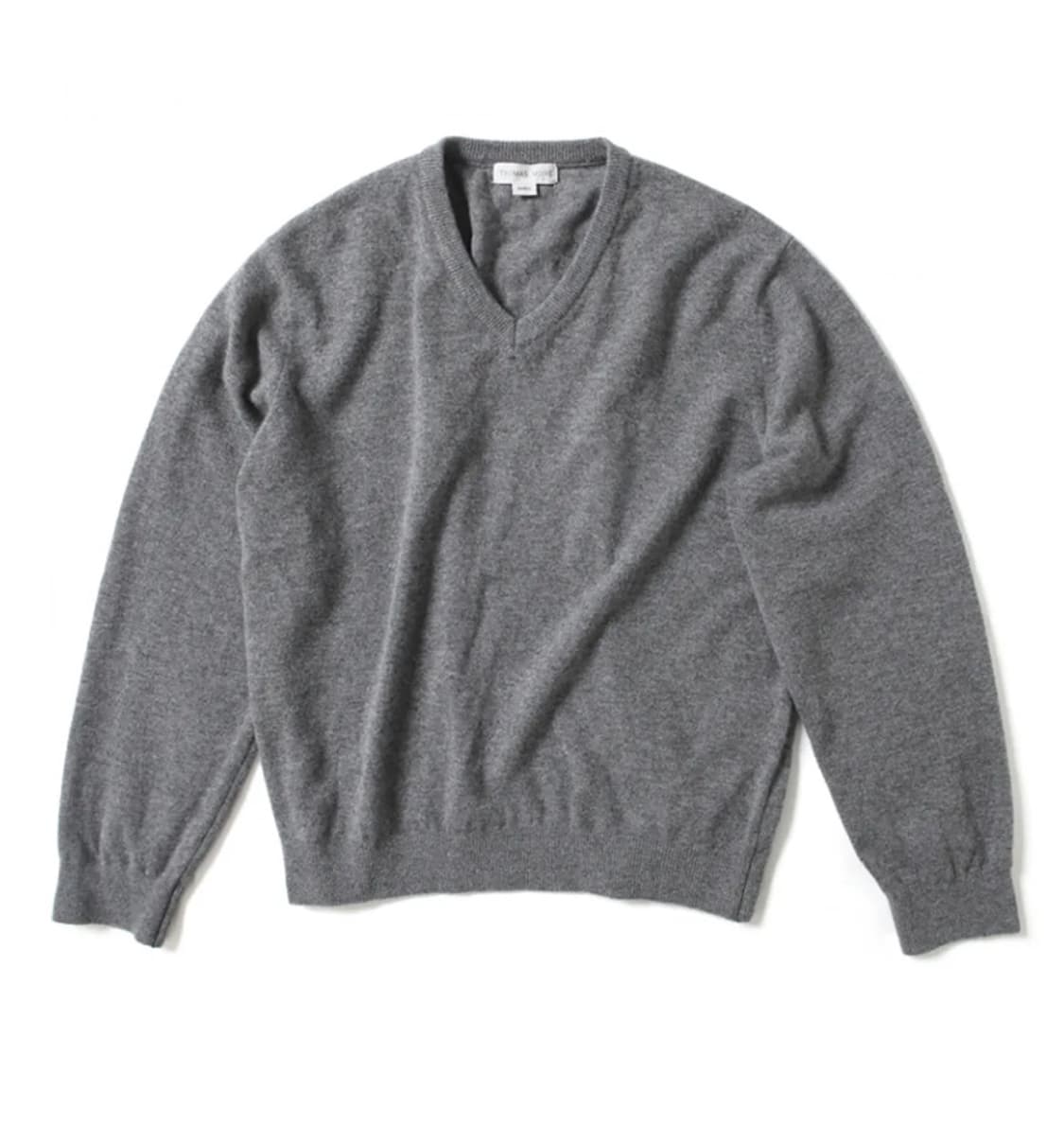 [새제품] 토마스모어 울캐시 브이넥 니트 그레이 m 상품이미지5
