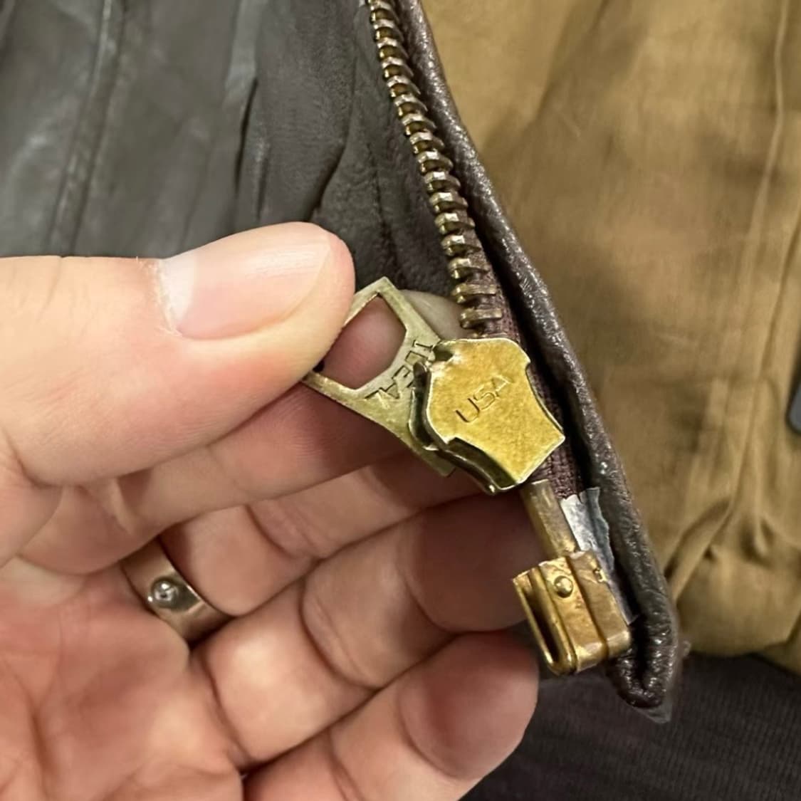 COOPER 메이드 인 USA 오리지널 A-2 고트스킨 플라이트 자켓 상품이미지6