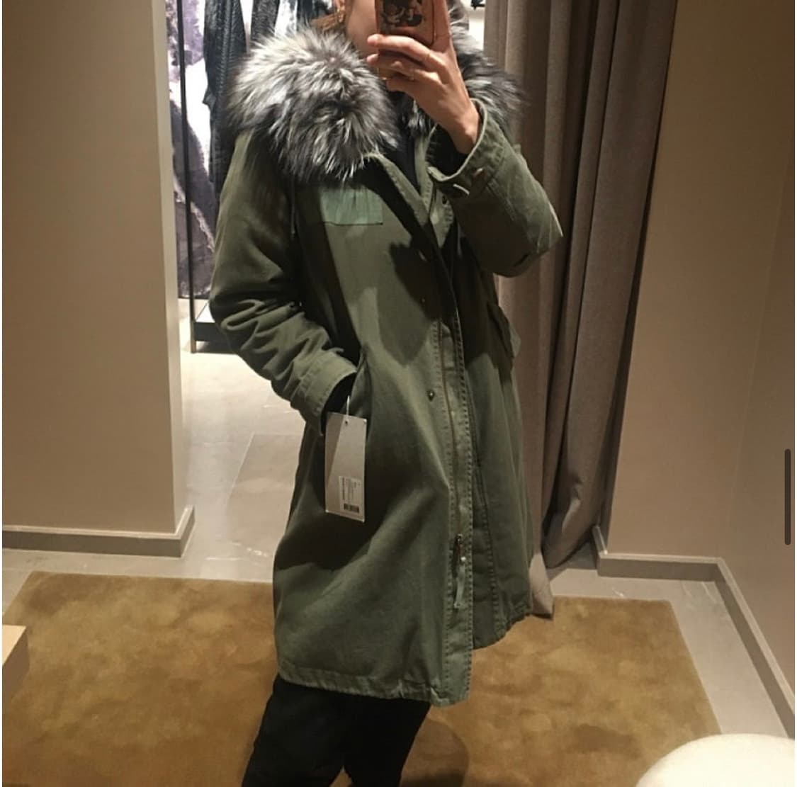 [여55-66] 이브살로몬 아미 폭스퍼 야상패딩 상품이미지2