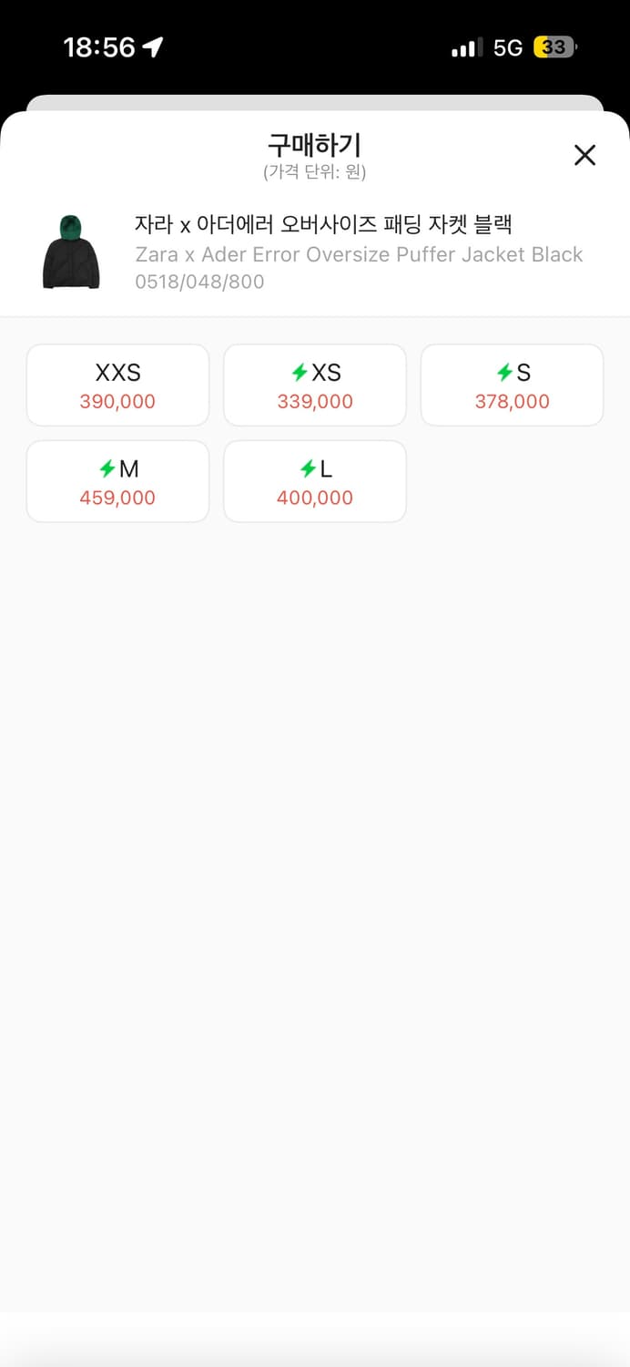 자더에러 자라 아더에러 패딩 xs 상품이미지2