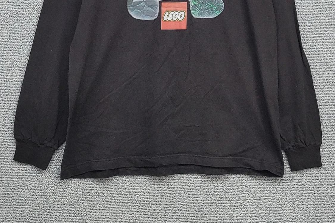 해인즈 올드스쿨 USA 프린팅 블랙 긴팔티 L 상품이미지4
