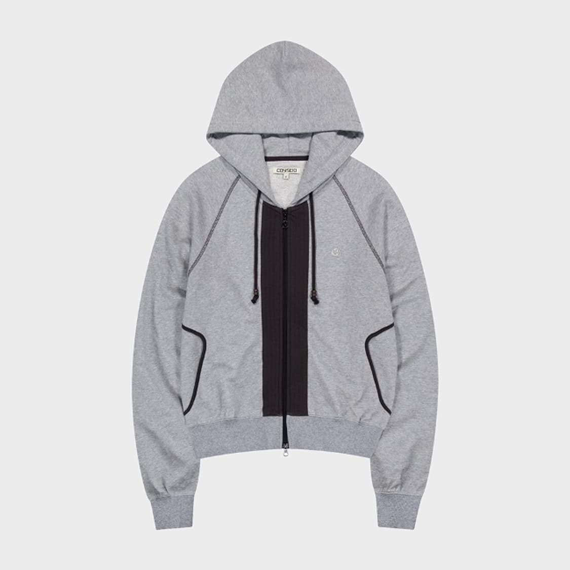 PUCKERING HOOD ZIP-UP GREY 상품이미지1