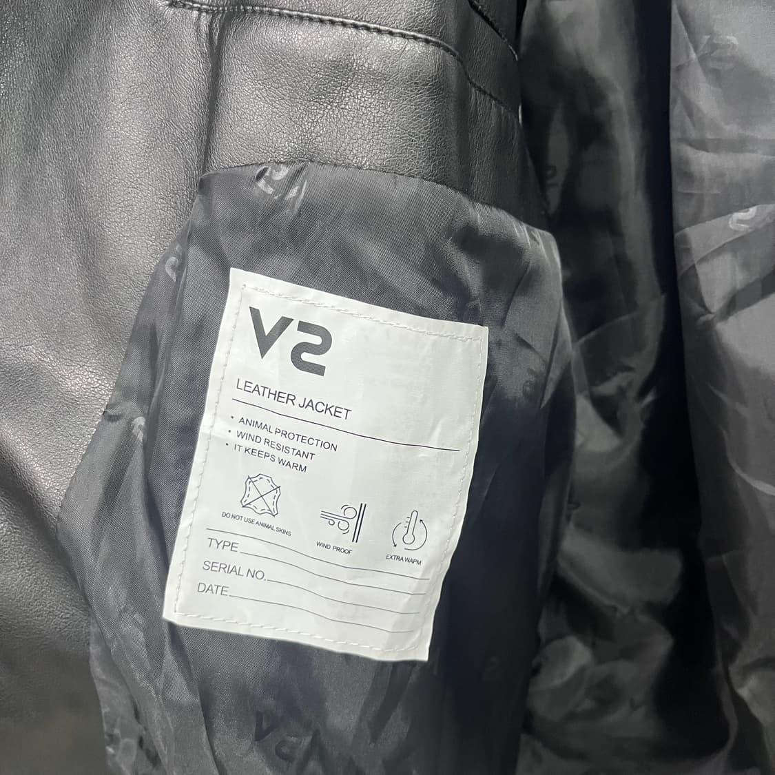 V2 블랙 가죽 자켓 상품이미지5