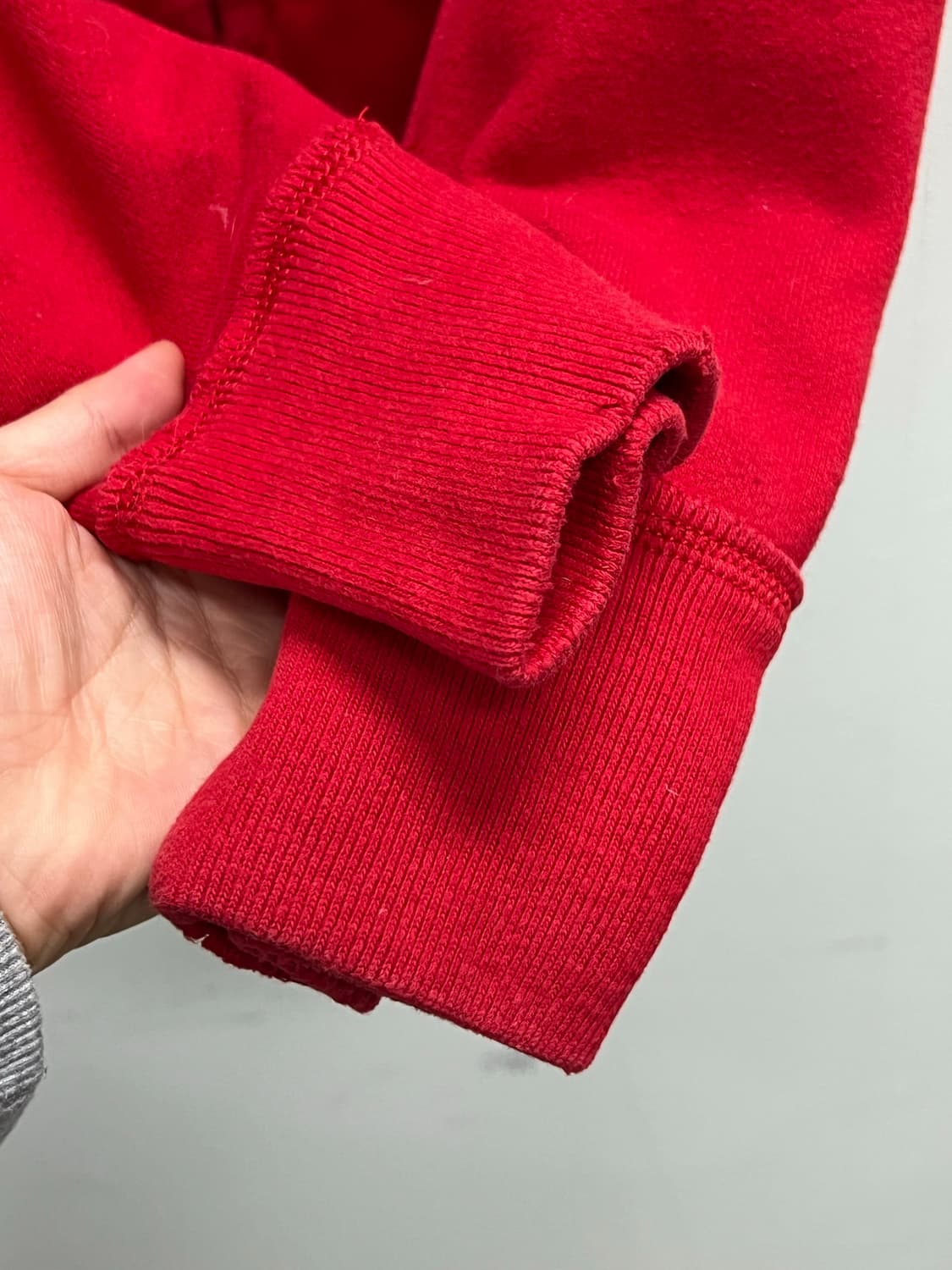 홀리스터 패치로고 후드집업 레드 상품이미지5