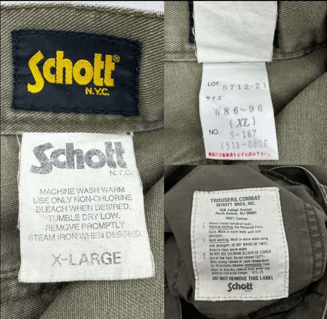 Schott 쇼트 밀리터리 와이드 탄창 포켓 카고팬츠쇼트 밀리터리 와이드 상품이미지9