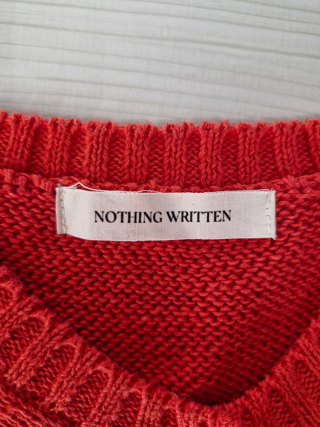 낫띵리튼 아이비 코튼 가디건 캔디레드(F) 상품이미지8