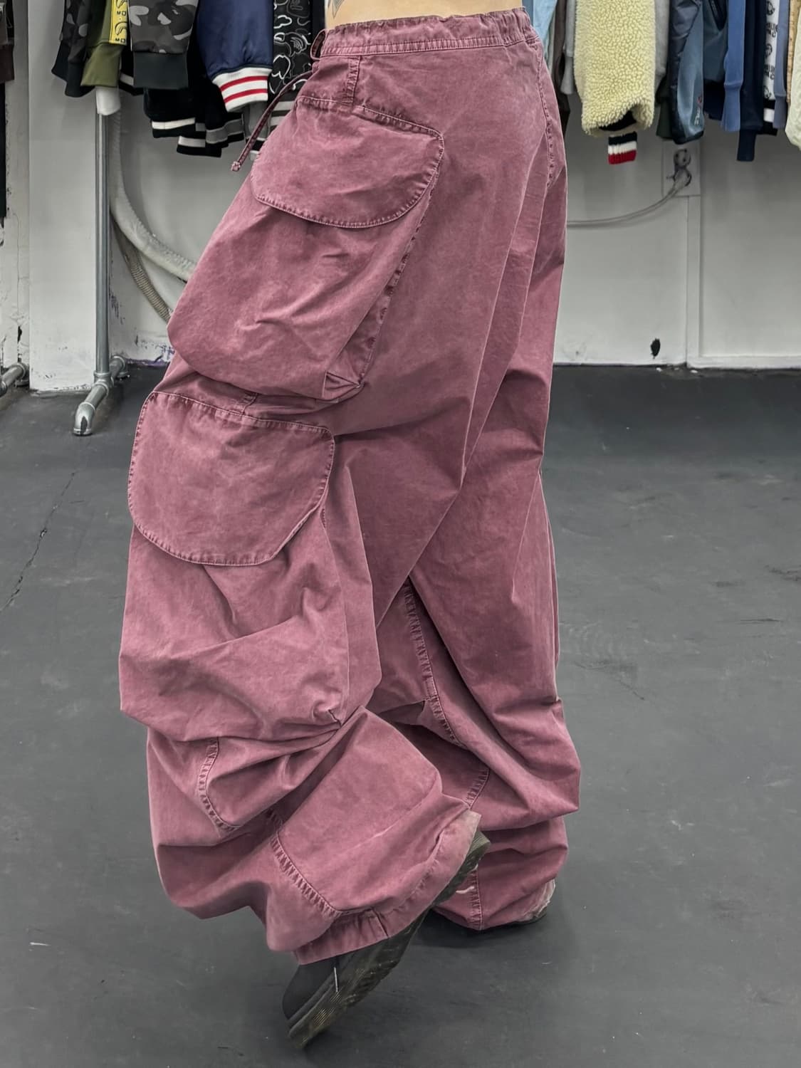 퍼플 코튼 카고팬츠 상품이미지3