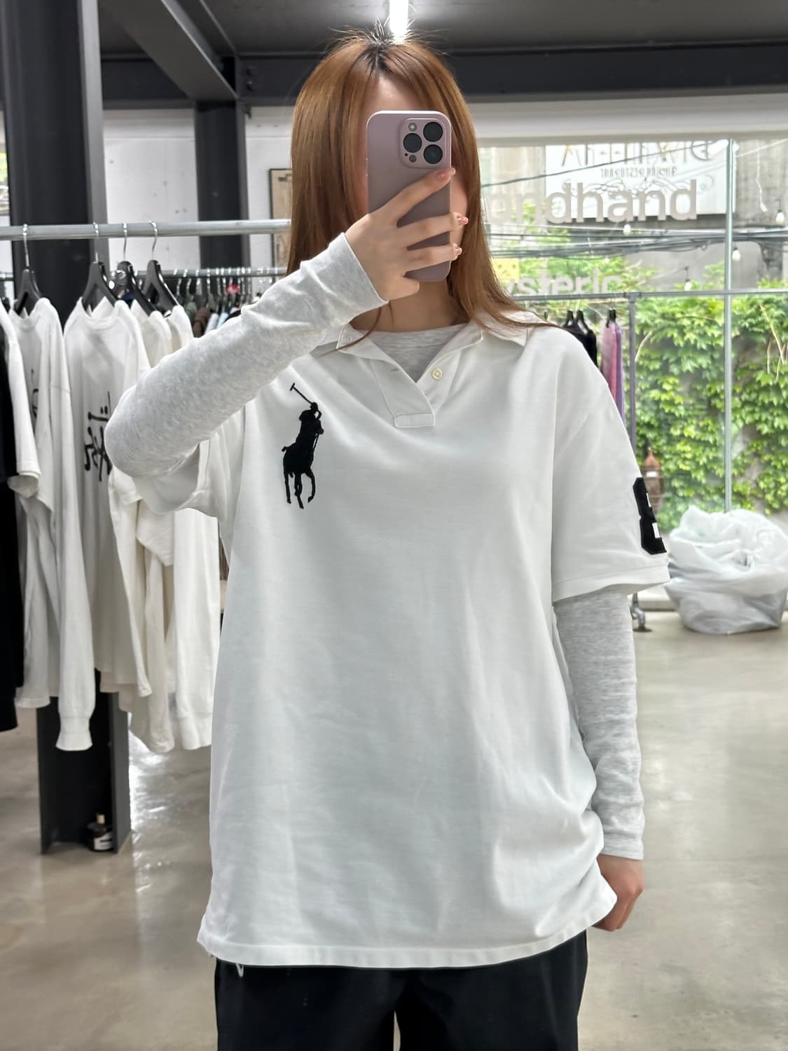 폴로랄프로렌 빅포니 넘버링 PK반팔티 화이트 상품이미지1