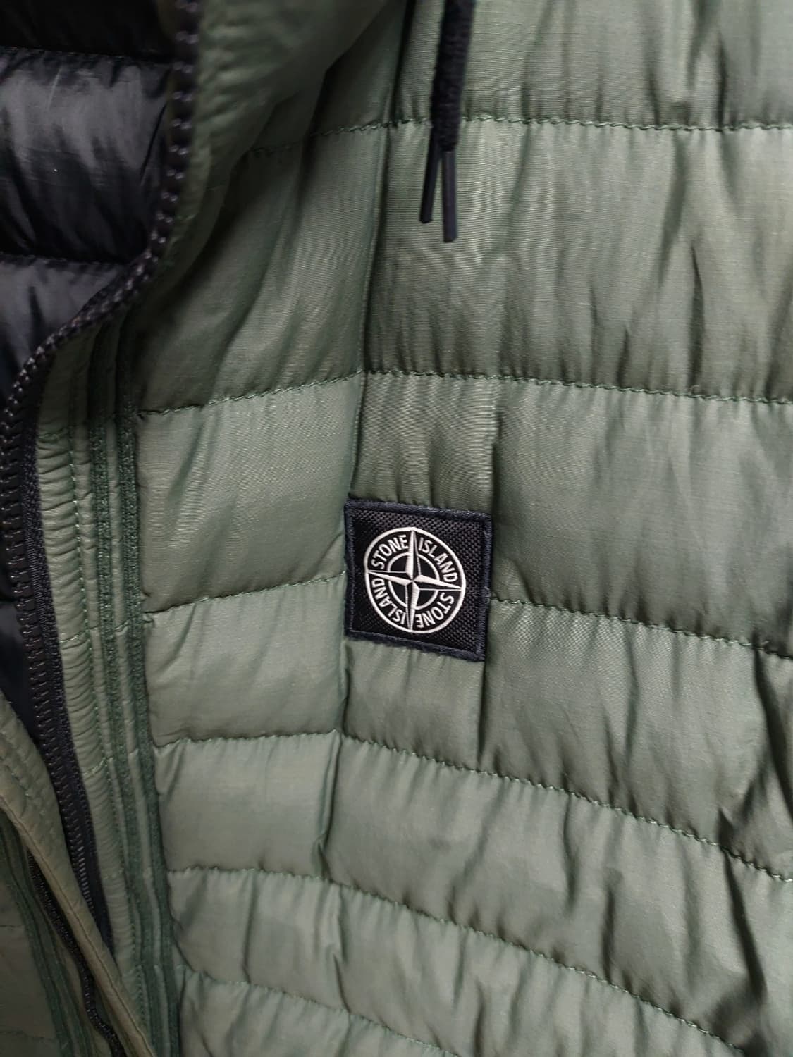 스톤아일랜드 오가닉코튼 패딩 조끼 올리브 실측100  상품이미지5
