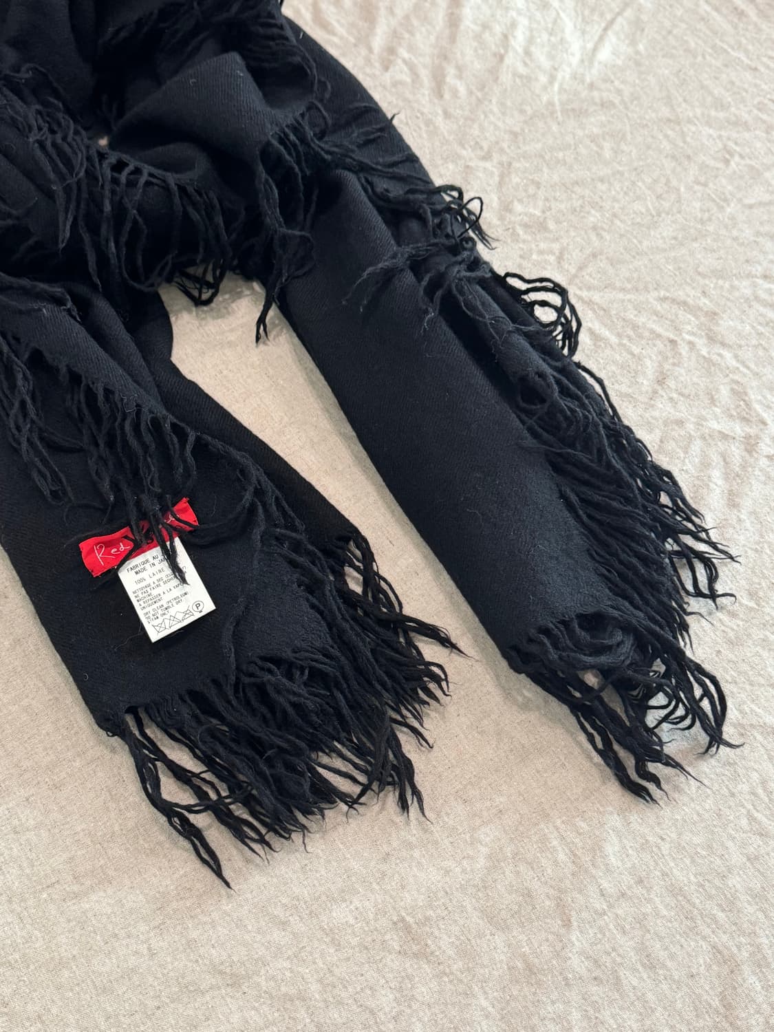 요지야마모토 울 프린지 머플러 상품이미지5