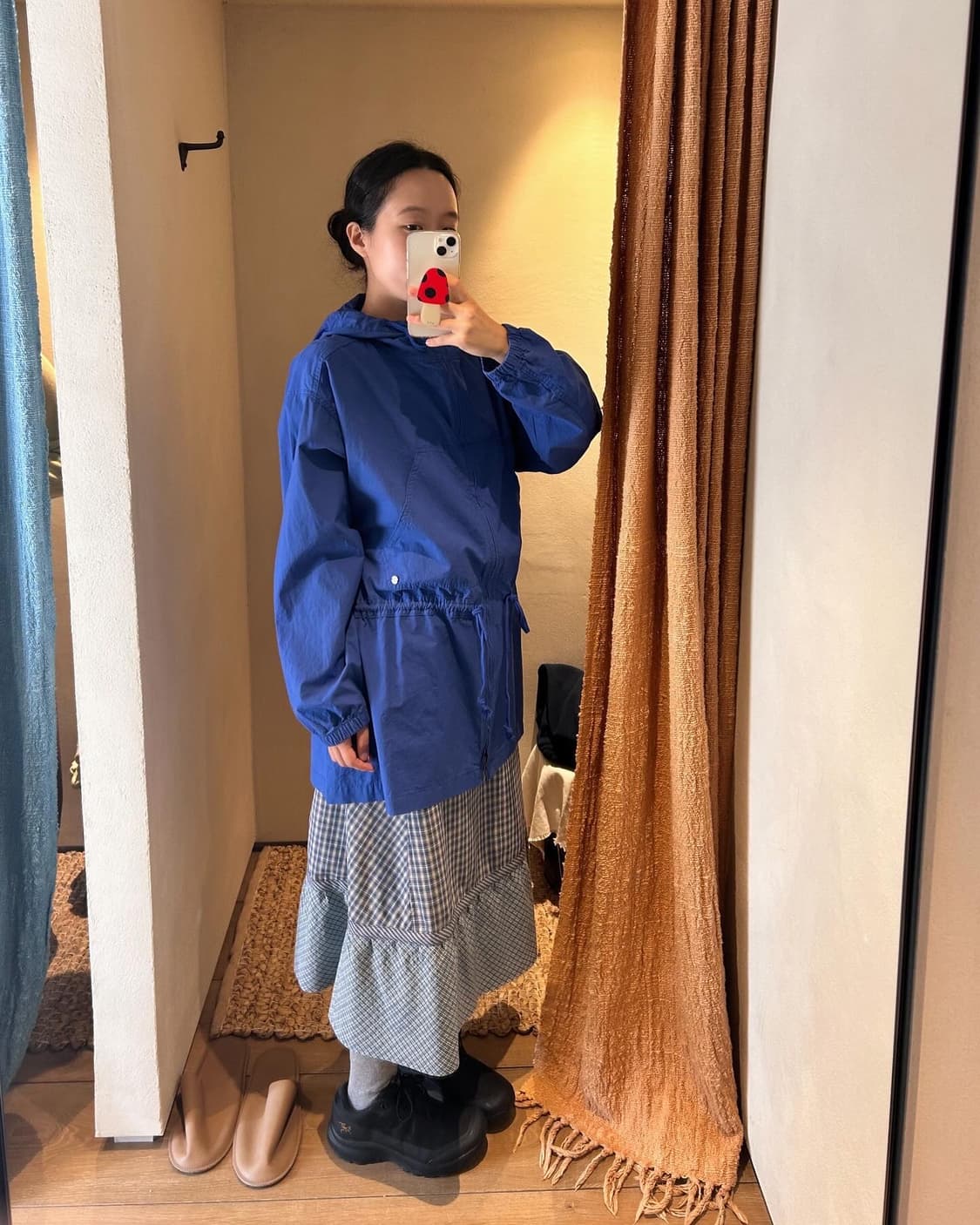 비아플레인 체크 스커트 via pori check skirt 상품이미지3