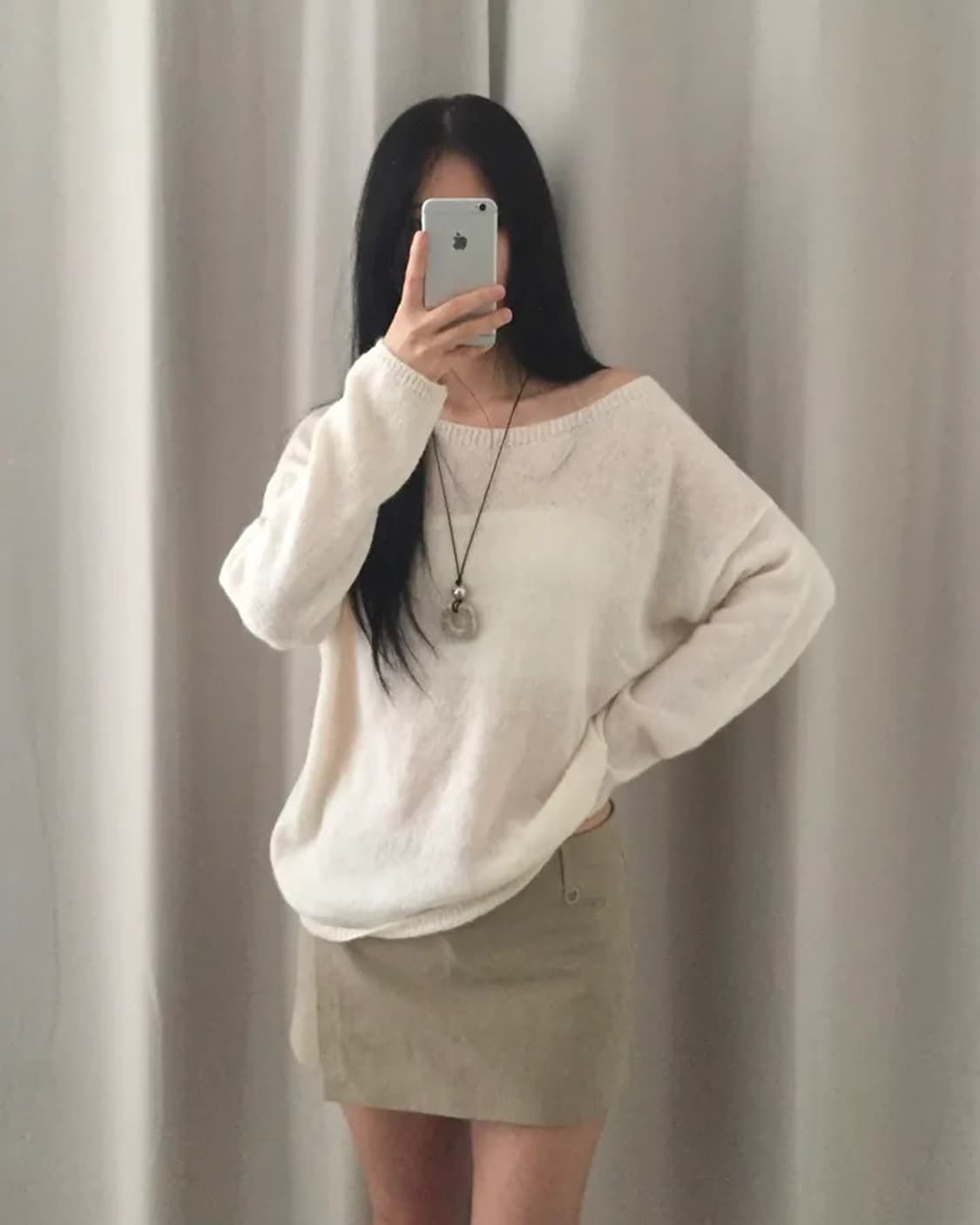 뮤즈드몽드 알파카 니트 아이보리 에이블리지그재그 상품이미지3