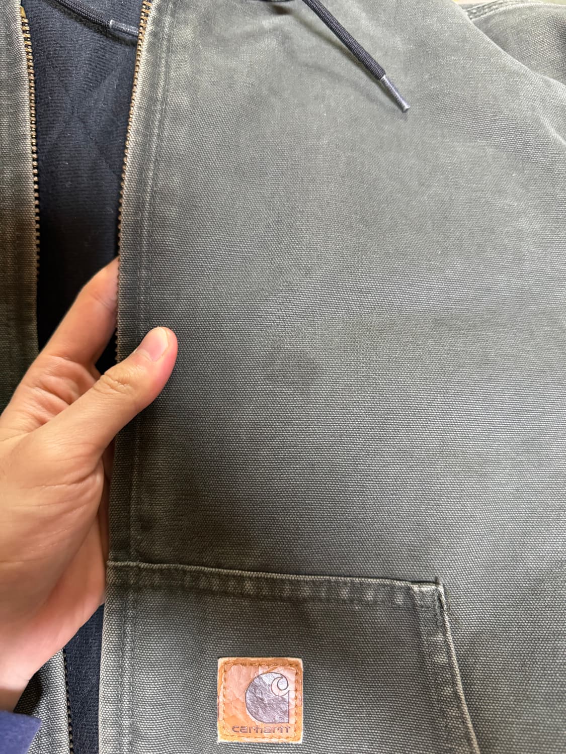 [L] 칼하트 j130 샌드스톤 덕 액티브 자켓 모스 상품이미지6