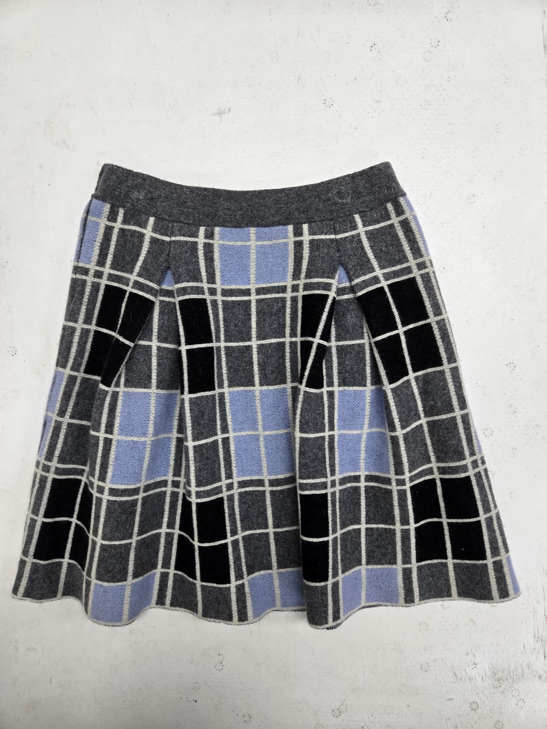 랑방 체크 플리츠 미니 스커트 상품이미지1