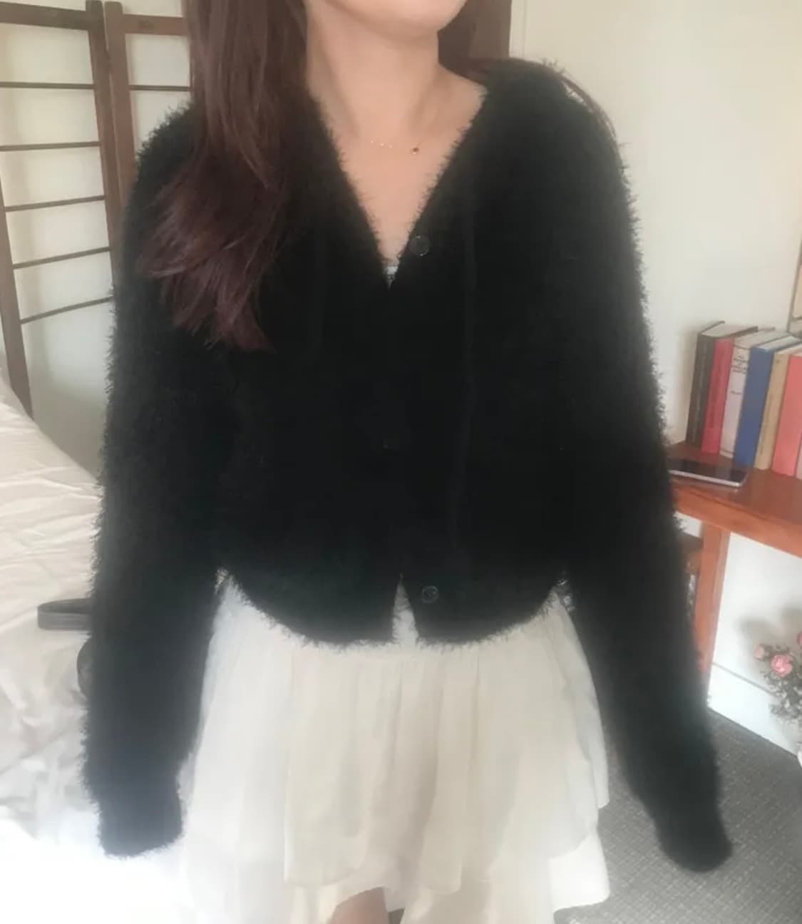 앙고라 솔잎 후드 가디건 상품이미지2