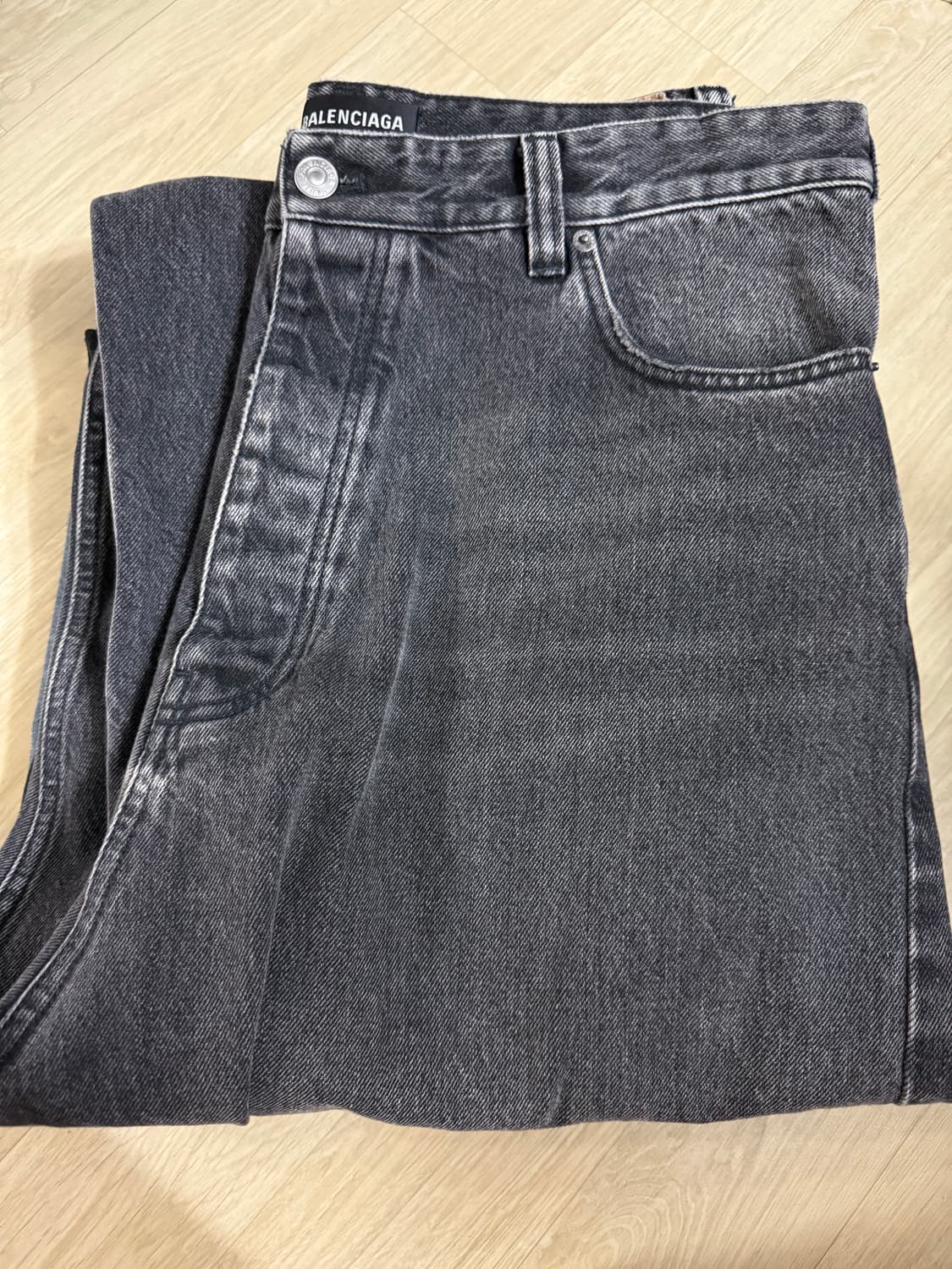 발렌시아가 21 느와르 블랙 와이드 데님 상품이미지4