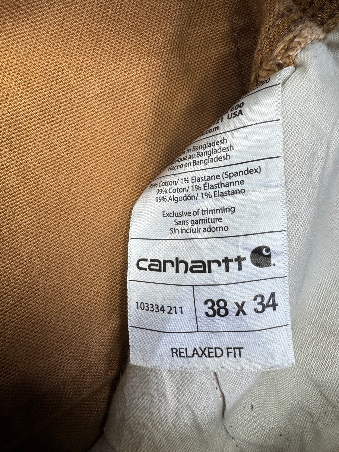 빈티지 칼하트 carhartt 릴렉스핏 더블니 워크팬츠 브라운 38/34 상품이미지4