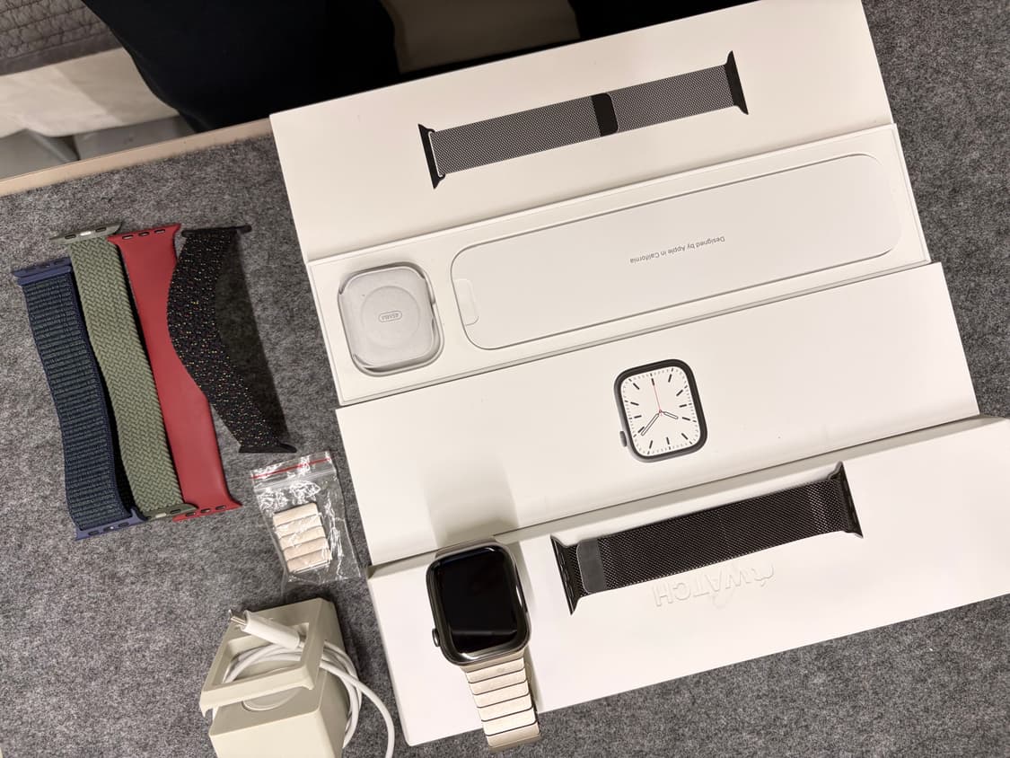 애플워치7 45mm 스텐리스 그래파이트 풀셋 상품이미지10