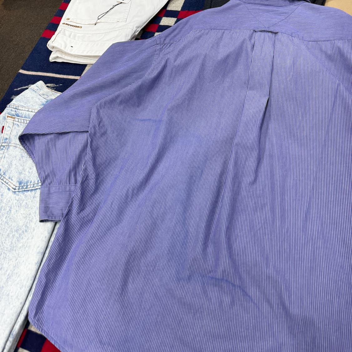 타미힐피거 일본판 스트라이프 버튼다운 셔츠 (XL)   상품이미지4