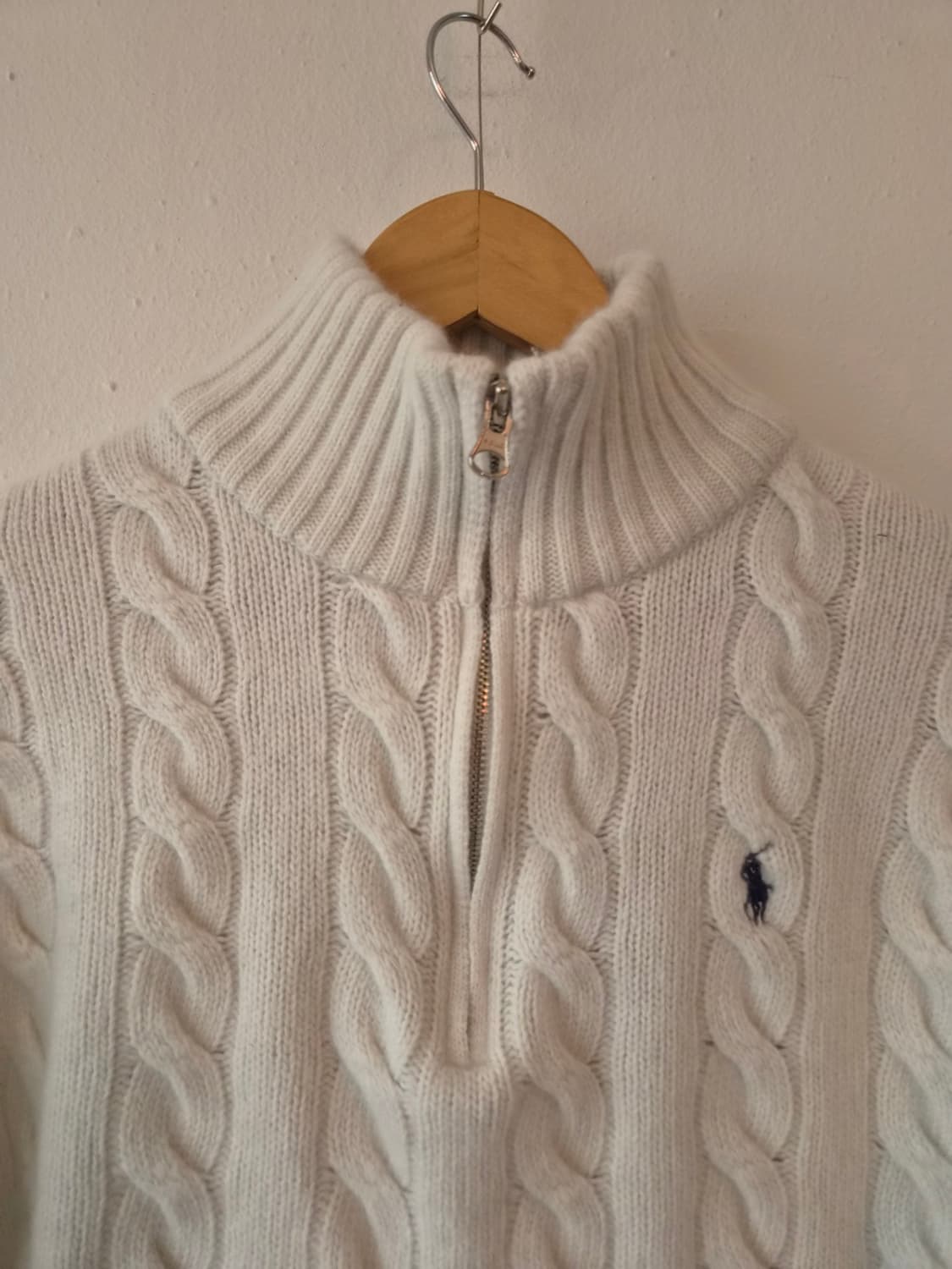 폴로바이랄프로렌 여성 반집업케이블크롭니트 M사이즈 상품이미지1