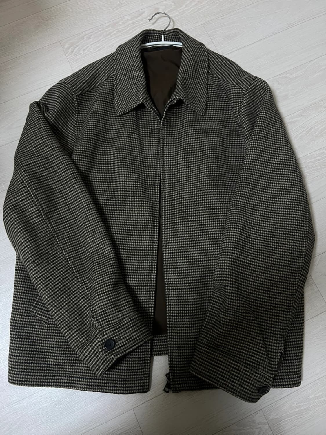 유니클로 싱글카라쇼트 블루종 브라운 상품이미지1