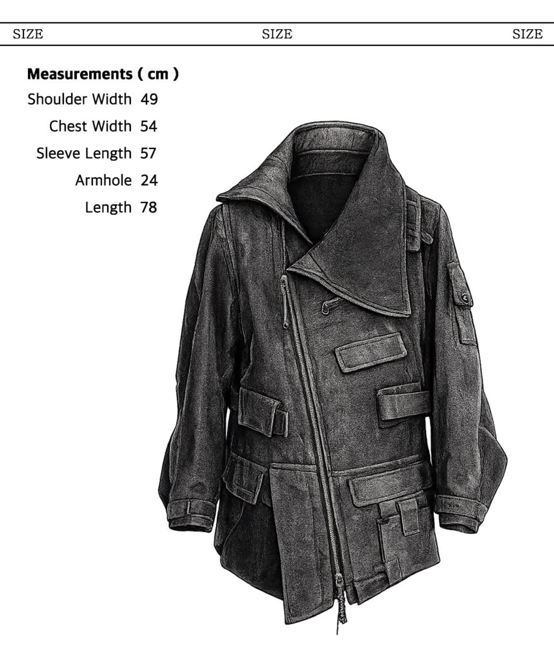 Marithé François Girbaud 언밸런스 집업 울 자켓 상품이미지2