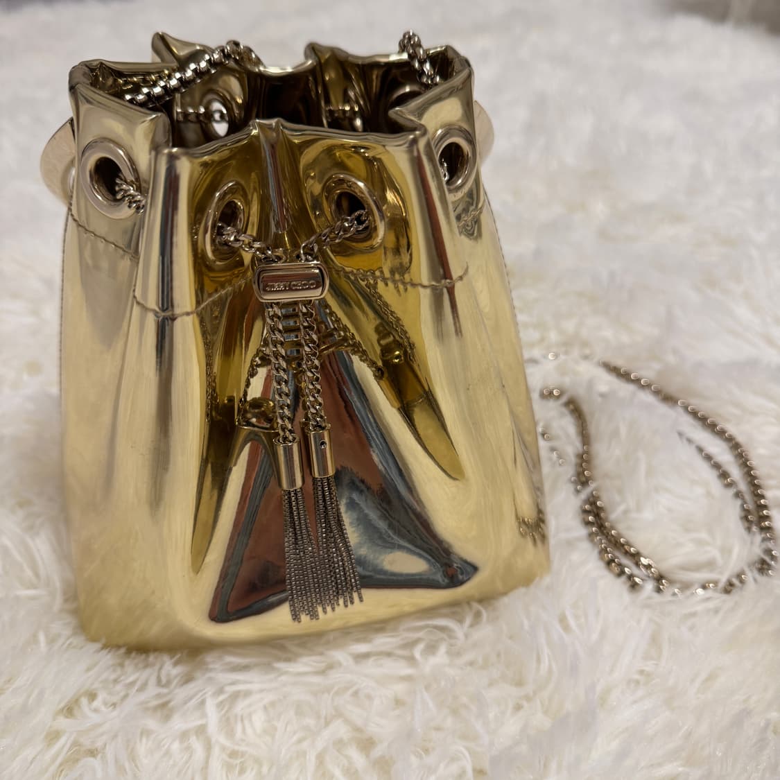 Jimmy Choo Bon Bon 버킷백 (메탈릭 골드) 상품이미지1