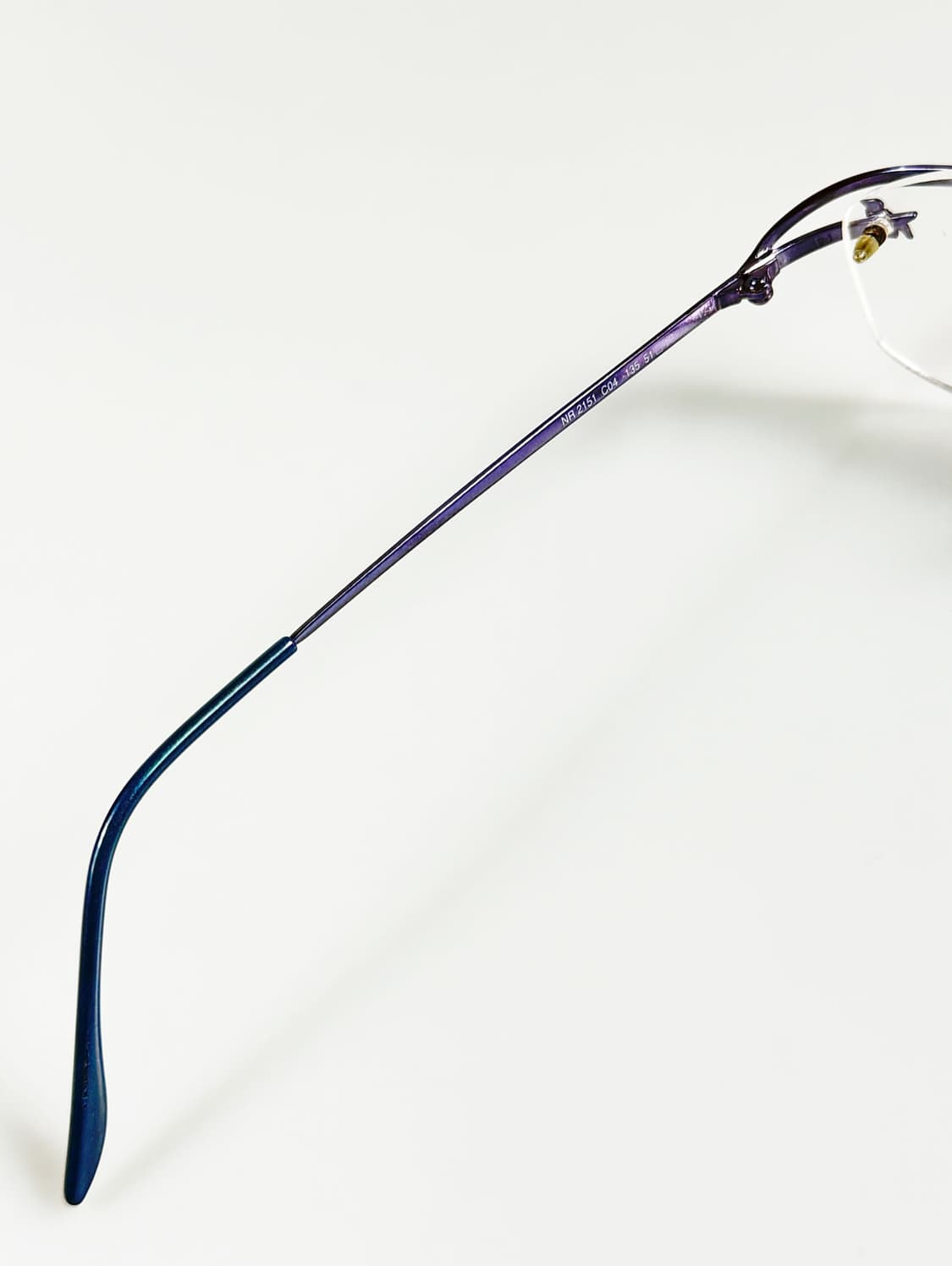 프랑스제 NINA RICCI 무테 플로럴 메탈 빈티지 안경 상품이미지8