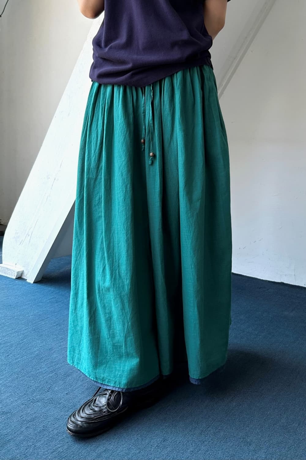 Natural cotton layer wide skirt 상품이미지10