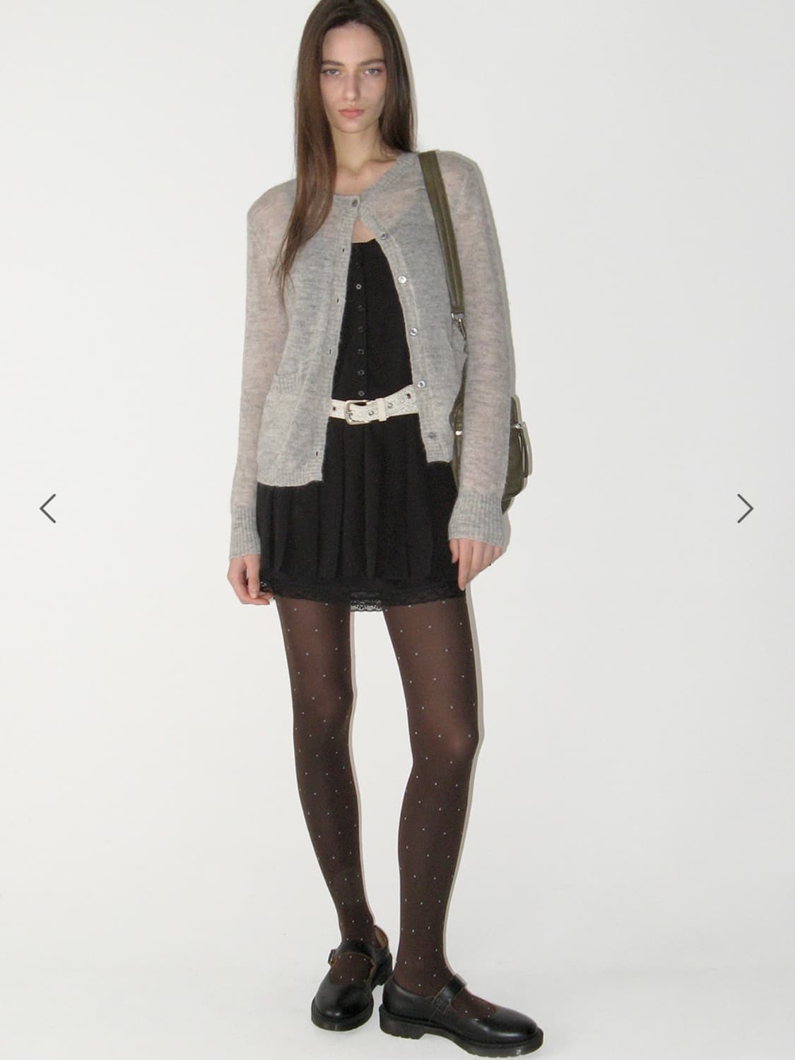 썬번프로젝트 모헤어 시어 가디건 멜란지 그레이 상품이미지1