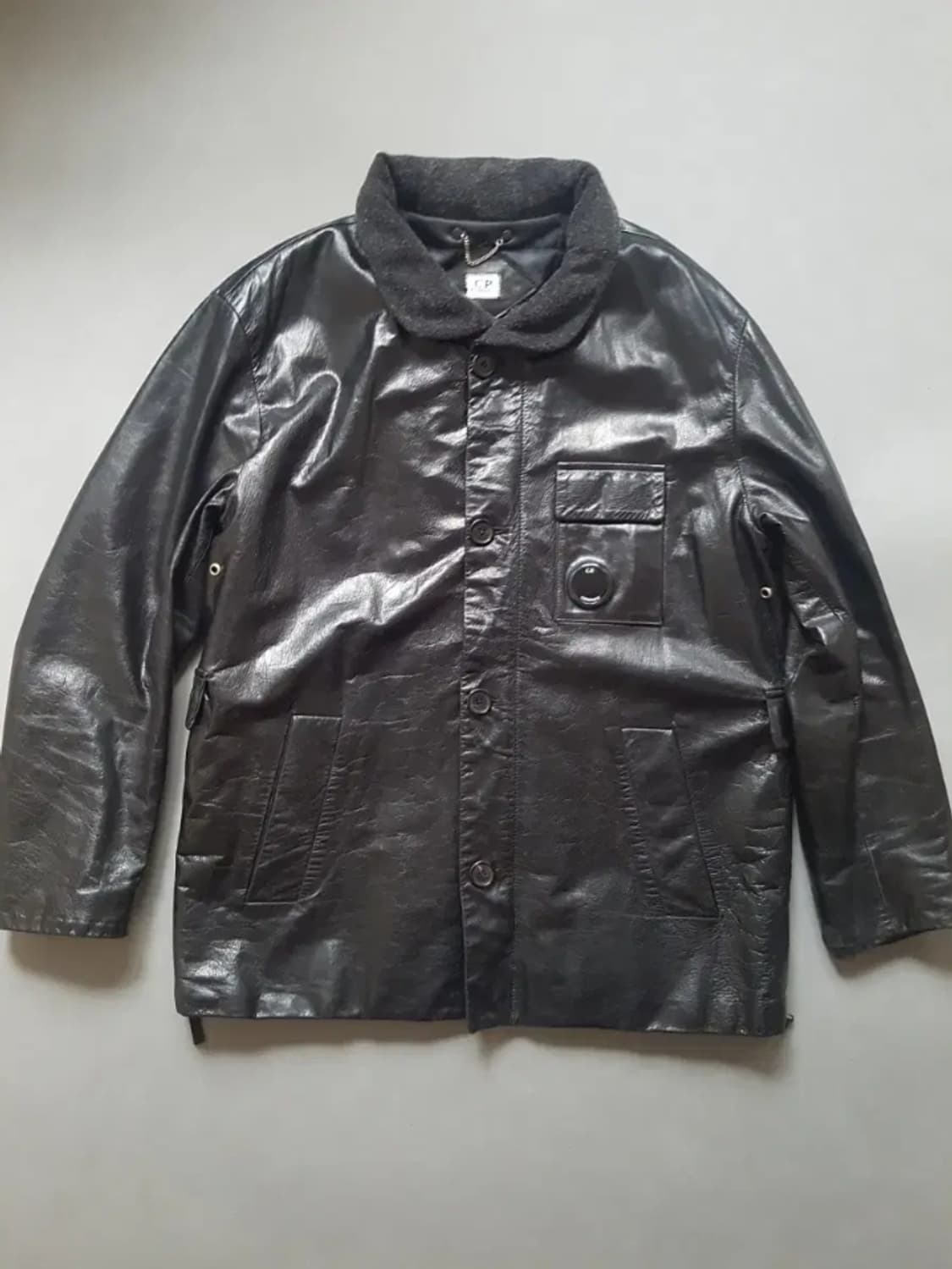 [105] 씨피컴퍼니 100% 소가죽 렌즈 자켓 점퍼 XL 상품이미지1