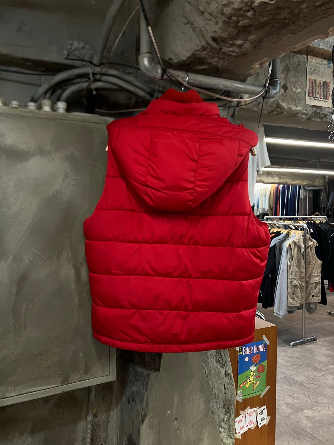 아베크롬비 양털 패딩 조끼 레드 XL #csz2231 상품이미지2