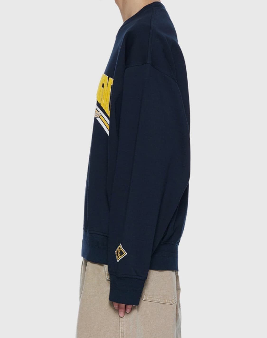 정품 우영미 네이비 렌티큘러 로고 스웻트 셔츠 48 새제품 상품이미지3